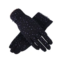 women driving gloves summer autumn breathable stretch gloves touch screen sunscreen anti uv slip resistant glove black pink