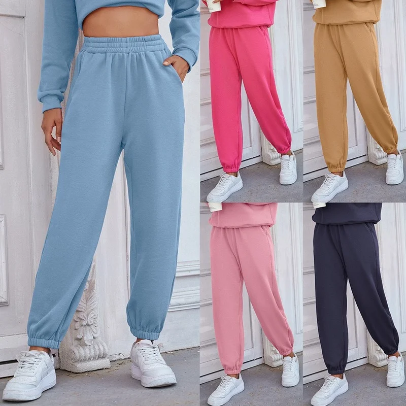 

Autumn Women's Jogging Pants Stacked Pants Bell Bottom Pants Winter Thickening Casual Pants Casual Loose High Waist Pants