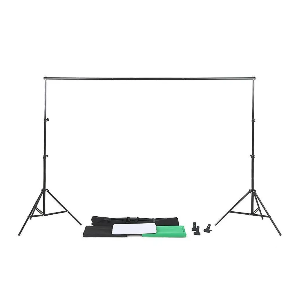 Pаспродажа Фотостудия ZUOCHEN 2x2 м, черный, белый, зеленый фон, хромакей, экран Фона, подставка, комплект для портретов, Youtube, видеосъемки