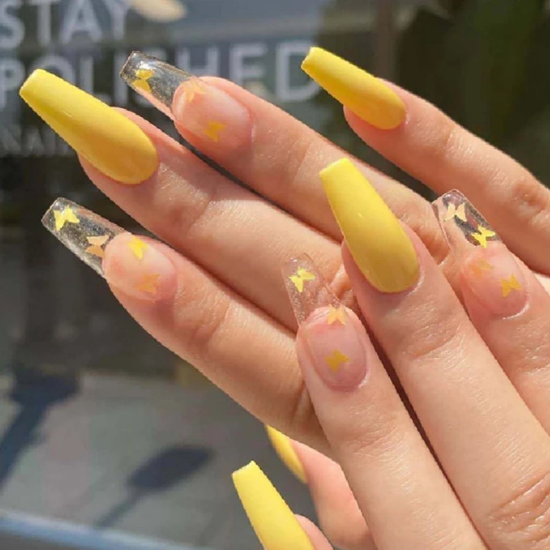 

Профессиональные накладные ногти, полный гроб, крышка для пальца, искусственные ногти с дизайном, Набор накладных ногтей, инструмент для ди...