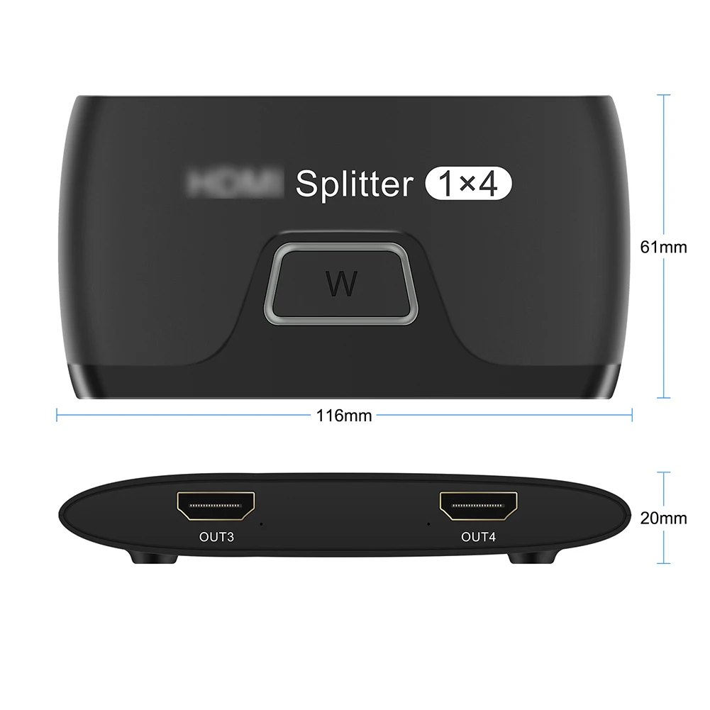 NF114 1x4 HDMI совместимый сплиттер Ultra HD 4K 60 Гц HDCP для HDTV монитора проектора Поддержка