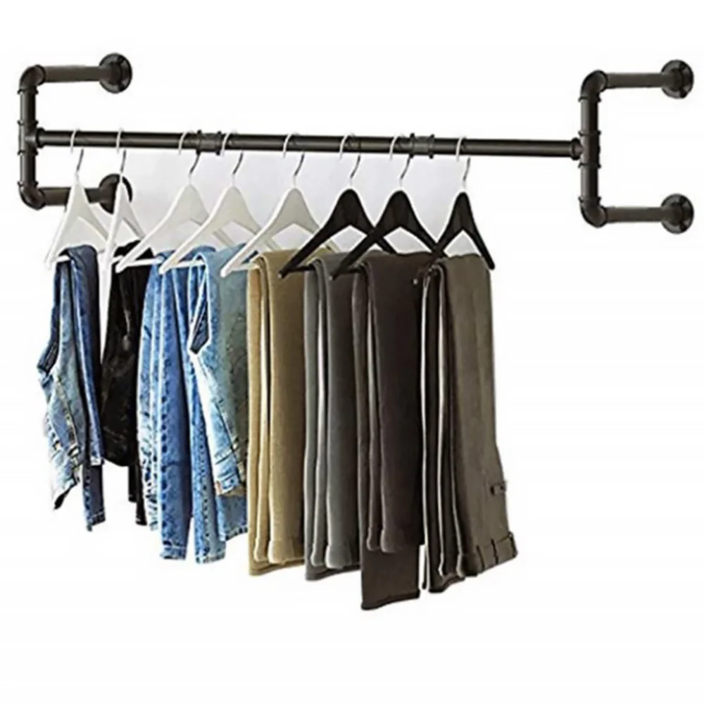 

1Pc Household Clothing Rack Water Pipe Style Storage Rack Ironwork Towel Holder