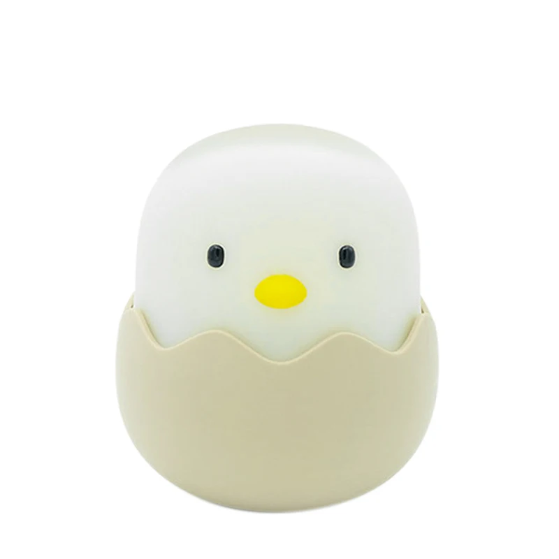 

Sleeping Chicks Lights Cartoon Silicone USB Charging Eggshell Chicken Emotional Lights Tumbler Bedside Night Light