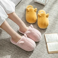 macaron candy color lovely fluffy slippers kawaii cat paw winter home warm cotton slippers indoor couple soft plush slippers