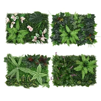 artificial leaf wall lawn green plant panels flower garden privacy fence screening roll outdoor garden decor artificial greenery