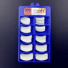 Накладные ногти 100 шт.кор., прозрачныенатуральныебелые накладные ногти, квадратные, удлиненные, изогнутые, накладные ногти Ложные