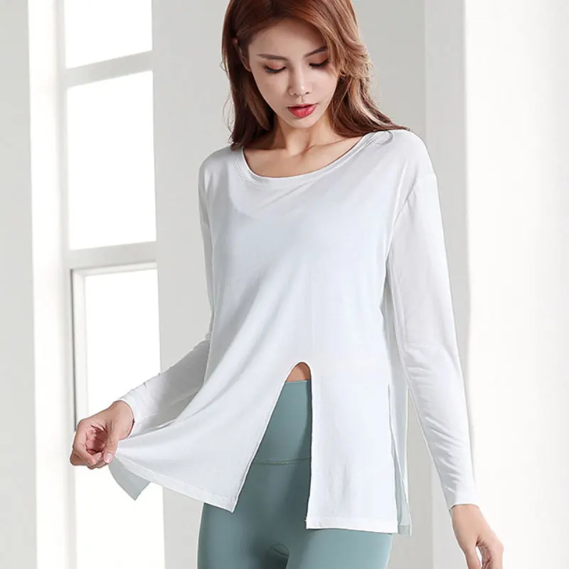 

Women Sports Yoga Tops Gym Loose Yoga Shirt Elastic Long Sleeve Workout Top Fitness Running Sport T-Shirts Sportswear