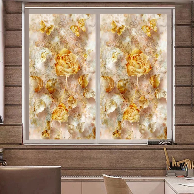 3D стеклянная пленка для окон наклейка на дверь современный Непрозрачный