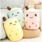 Kawaii фруктовый пузырьковый чайный стакан, плюшевая игрушка, милый цвет, мягкая молочный чай, подушка для обнимания, подарок для девочки, домашний декор