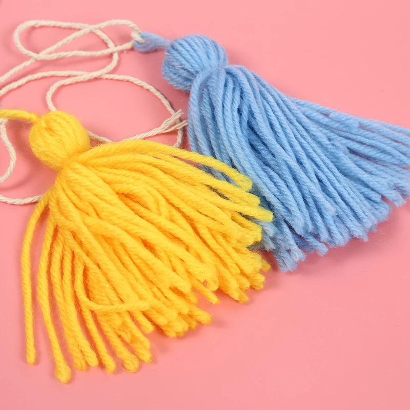 

2 Packs Cotton Tassel Garland Banner Colored Party Backdrop Decorative Wall Hangings Decorations for Bedroom Nursey Dorm Room Bi