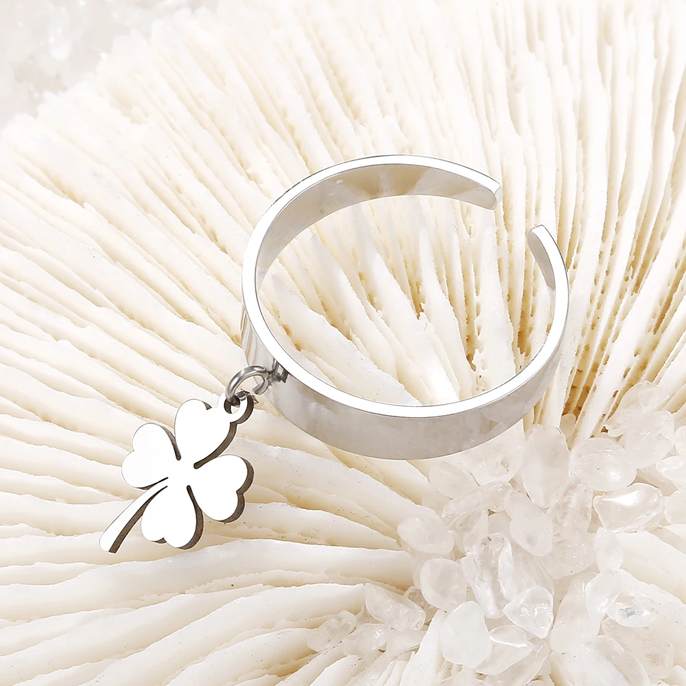 Кольца из нержавеющей стали для мужчин и женщин регулируемые открытые ювелирные