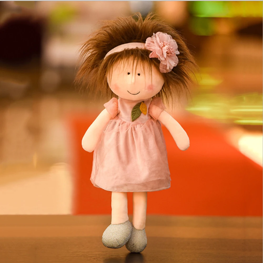 Плюшевые игрушки 35 см кукла принцессы в стиле кантри с цветочной юбкой
