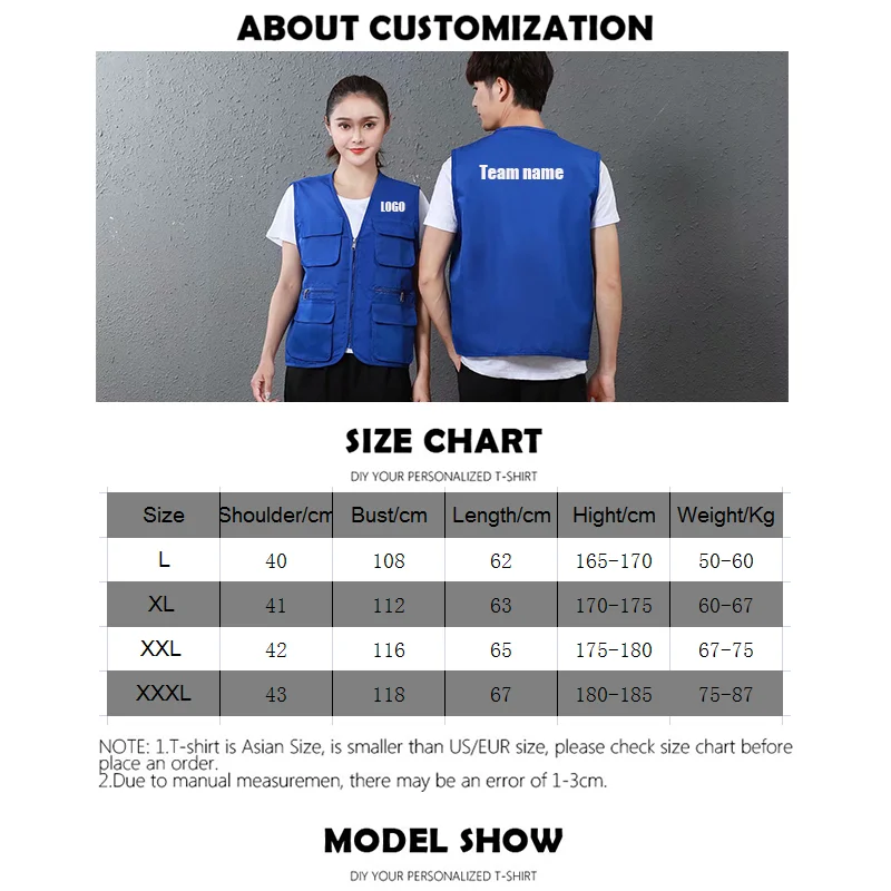 Жилет с несколькими карманами и логотипом повседневная одежда для мужчин женщин