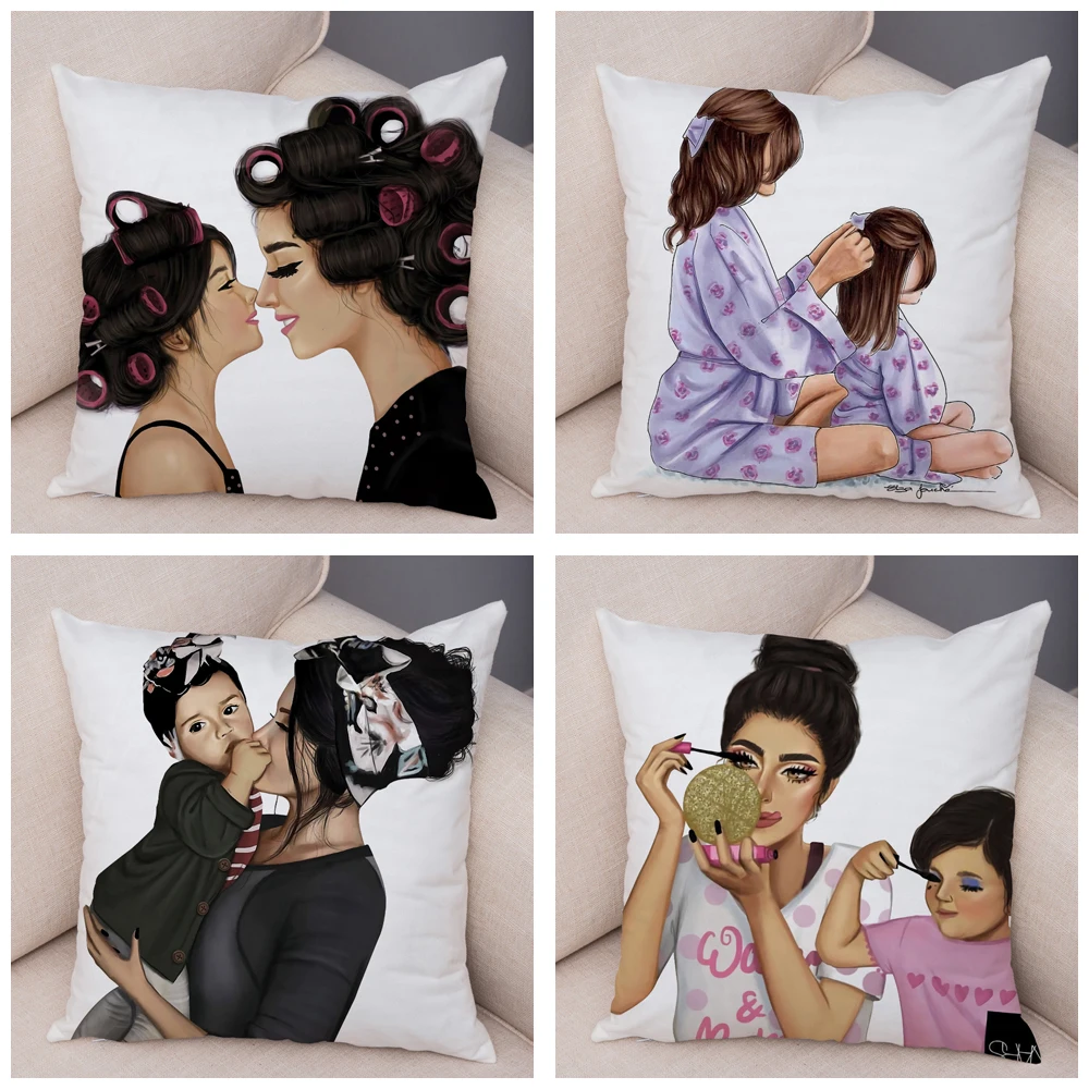 Модный чехол для подушки Super Mom and Baby модный мультяшный дивана домашний Автомобиль