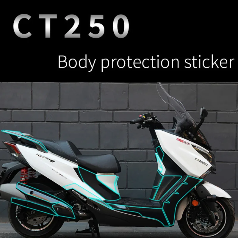 

Motorcycle Protective Film Refitting Car Sticker Carbon Fiber Paste Transparent Pedal for Kymco Ct250 Ct300 Ck250t-11