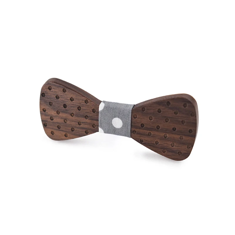 

Fashion Wooden Bow Ties Children Handmade Wedding Party Butterfly Tie for Baby Boys Girls Wood Bowties Accessories