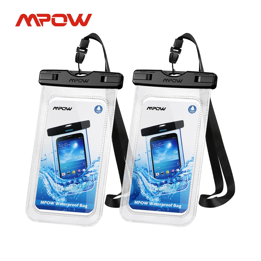 Универсальный чехол-сумка для телефона Mpow 097 IPX8 2 шт. водонепроницаемая IP68 с