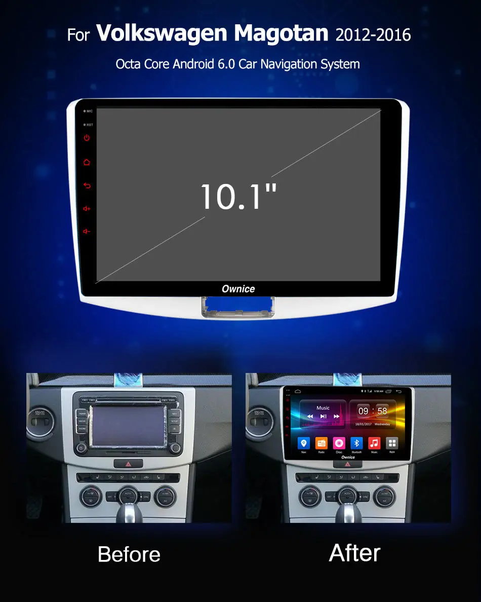Ownice K1 K2 K3 Восьмиядерный 10 1 &quotAndroid 9 0 автомобильный радиоплеер DVD GPS для Volkswagen CC Magotan