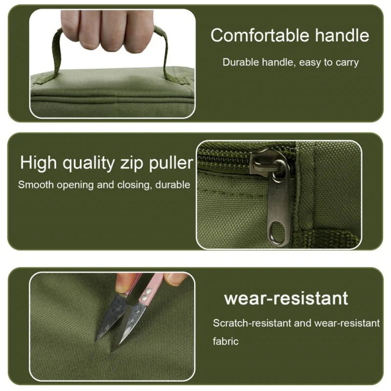 

Hot Outdoor Portable Fishing Wheel, Greeney, Green Oxford, Fishing Bag, Lure Package