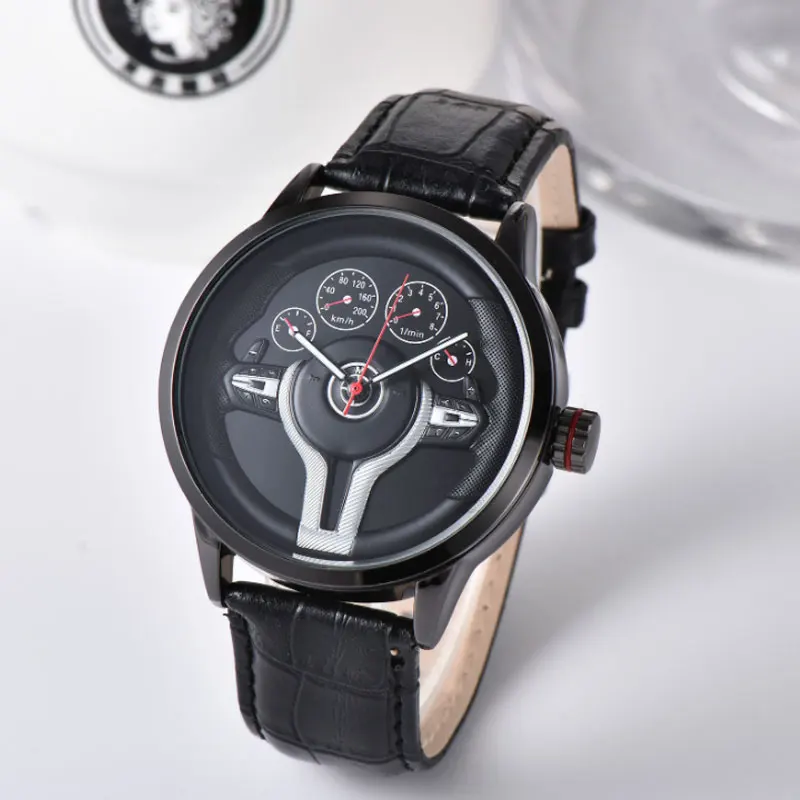 

Fashion Mens Watch Casual Creative Design 3D Dial Stainless Steel Strap Quartz Watch Men Wristwatch Male Clock Montre Homme
