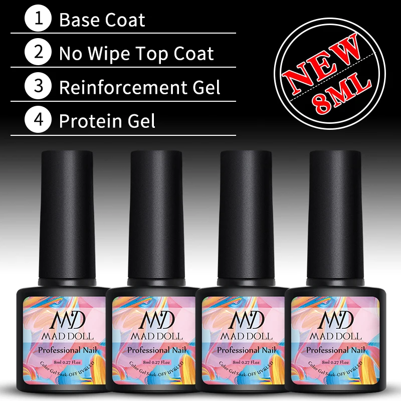 MAD DOLL 8 мл отшелушивает Базовое покрытие для гель лака долговечный не