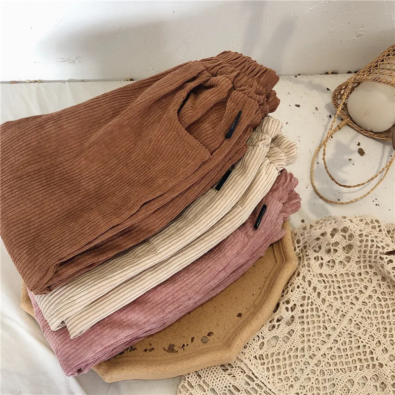 

Autumn Winter Casual Thick Kids Pants For Girl Boy Loose Keep Warm Corduroy Children Fashion Trousers Toddler Baby Clothes