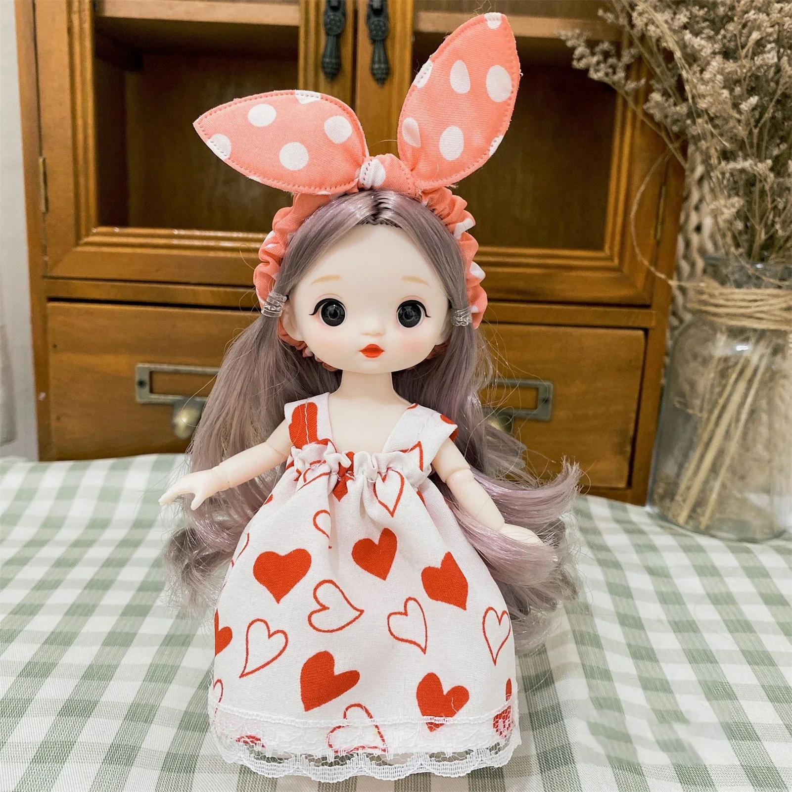 Joints BJD Doll 17cm Makeup Dress Up Cute Brown Blue Eyeball Dolls with Fashion for Girls Toy |
