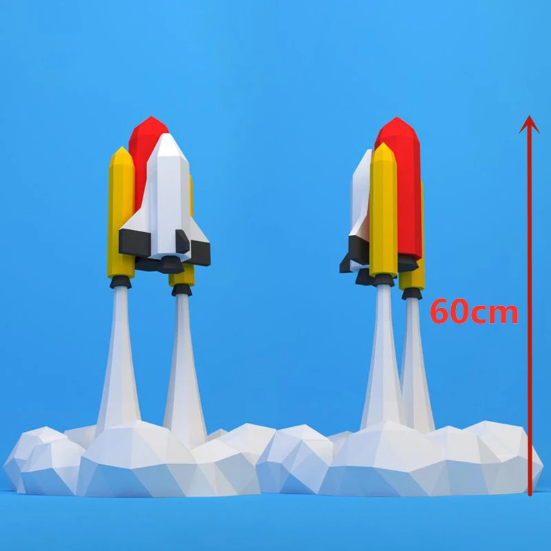 

3D бумажная модель для космического шаттбола Atlantis, топливный резервуар и фотообои ручной работы, украшение для рукоделия