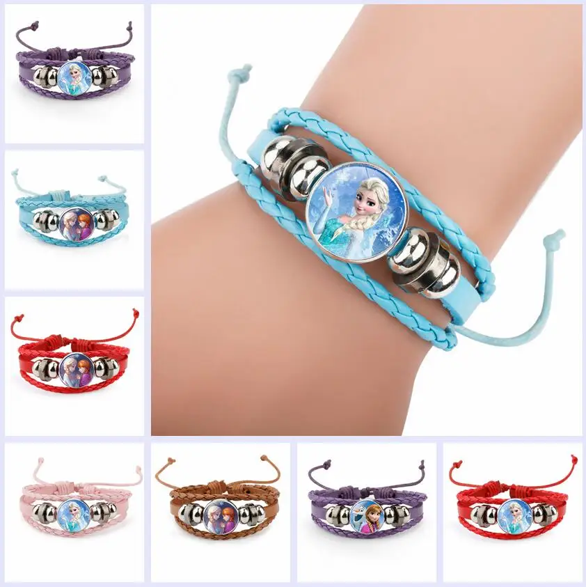 Новинка мультяшный браслет принцессы Эльзы и Анны из Диснея фигурки героев