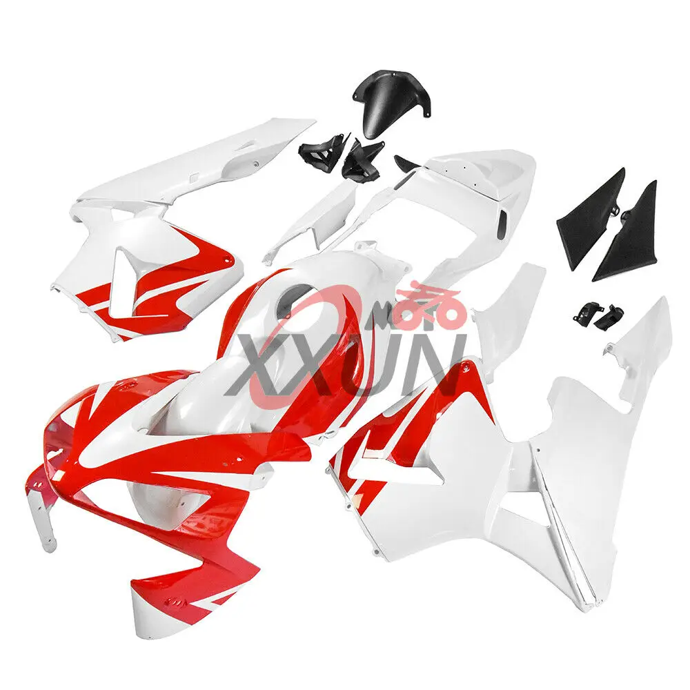 Белый красный ABS Полный инжектор обтекатель комплект кузов с крышкой бака