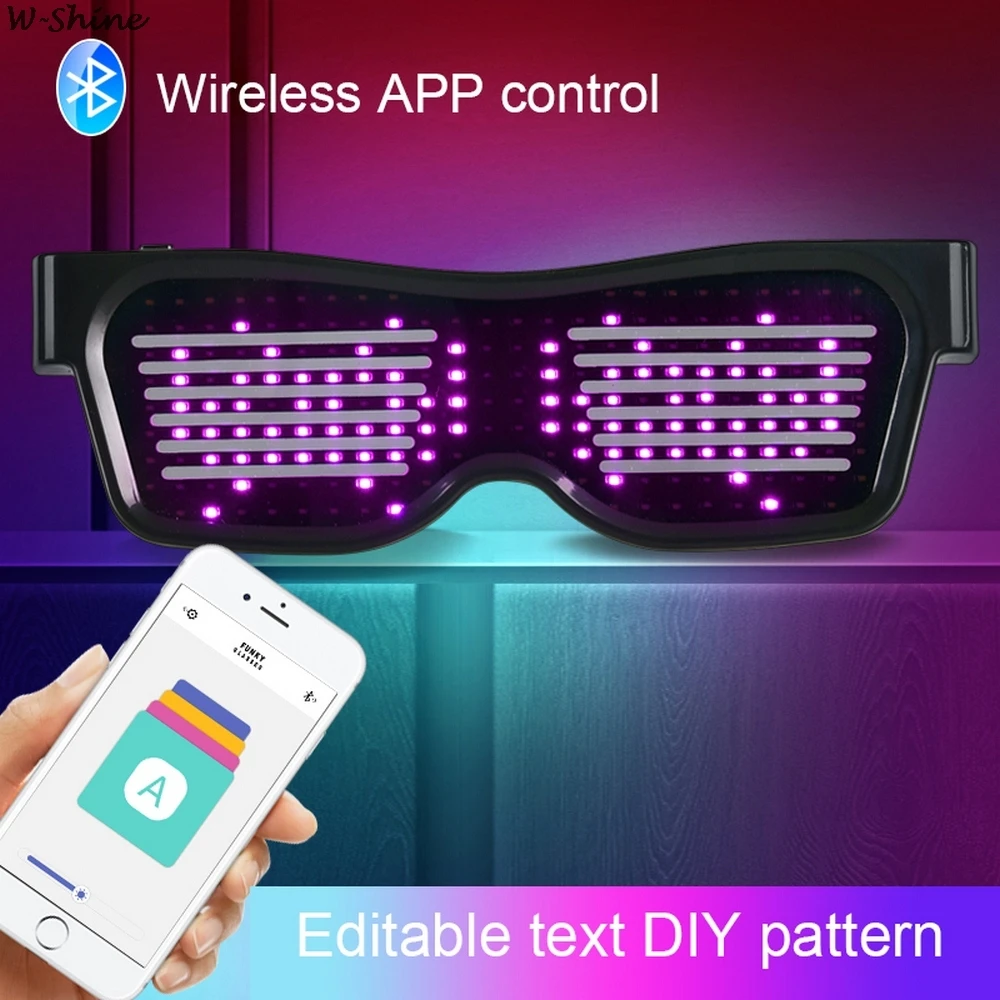 Светодиодные очки с Bluetooth|Сверкающие товары для вечеринки| |
