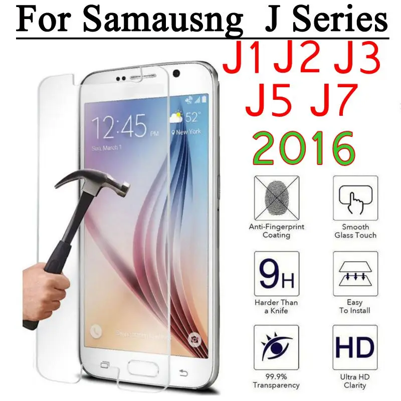 

9H phone glass For Samsung Galaxy J1 Ace mini Neo Duos J2 J3 J5 J7 2016 j100 j500 j710f Screen Protector Film for samsung glass