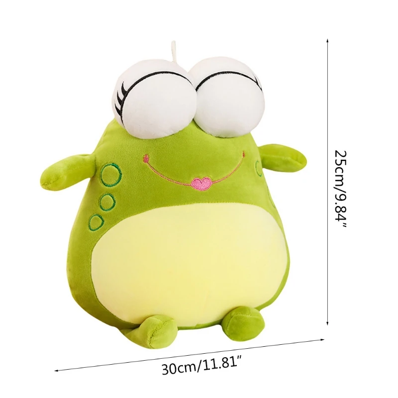 

MXLE Tasteless Cotton Frog Sleeping Pillow Soft Plush Stuffed Frog Toy PP Cotton Animal Baby Toy for Toddler