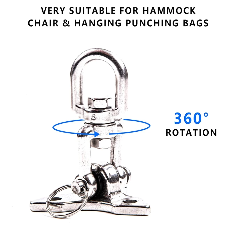 

Hammock Suspension Kit with Swing Chain,100-Pound Load-Bearing 360 Rotating Swing Durable Hook,for Swings,Chairs,Yoga