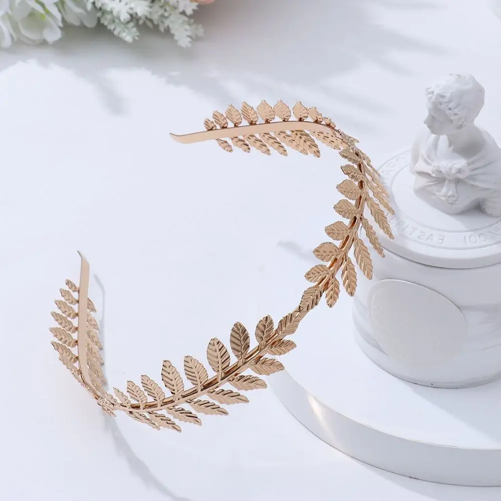 Корона для волос в стиле ретро с золотыми листьями свадебный аксессуар винтажная