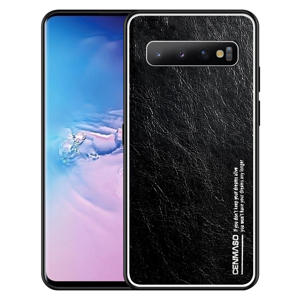 CENMASO чехол из натуральной кожи для samsung S10 чехол роскошный кожаный Ультра Тонкий Ретро Винтажный чехол для Galaxy S10 Plus Модный чехол