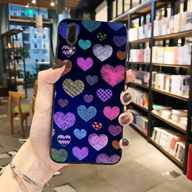 

Love Heart high quality painting Phone Case For Huawei honor Mate P 10 20 30 40 Pro 10i 9 10 20 8 x Lite