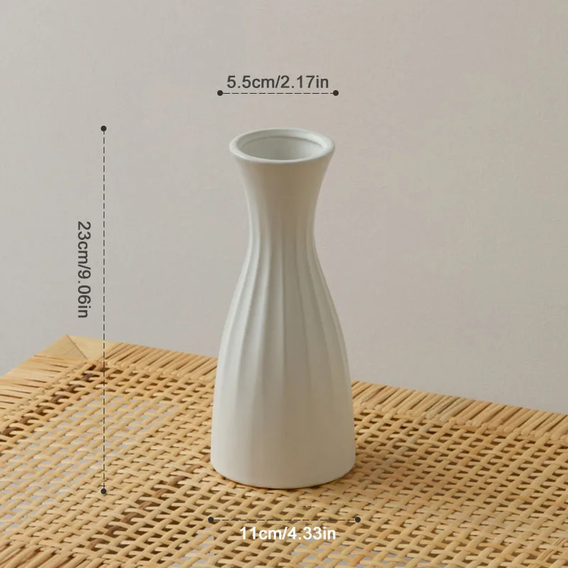 

Nordic Minimalist Ceramic Vase Ornament Creative Art Living Room TV Cabinet Desktop Vase Flower Arrangement Container Decoration
