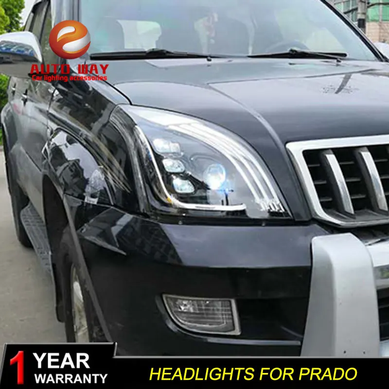 Автомобильный Стайлинг чехол для Toyota Prado фара 2003 2009 светодиодные фары DRL Hid