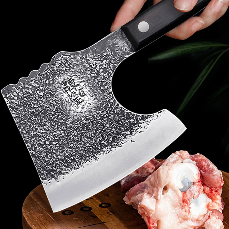 

Tang Knife bone chopping axe cleavers special knife for cutting big bones bone knife chef special knives 5CR15MOV steel