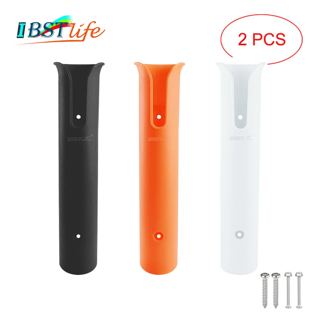 

2PCS Boat Plastic Fishing Rod Rack Holder Portable Lightweight Spinning Durable Pole Tube Mount Bracket Socket Rack Accessories