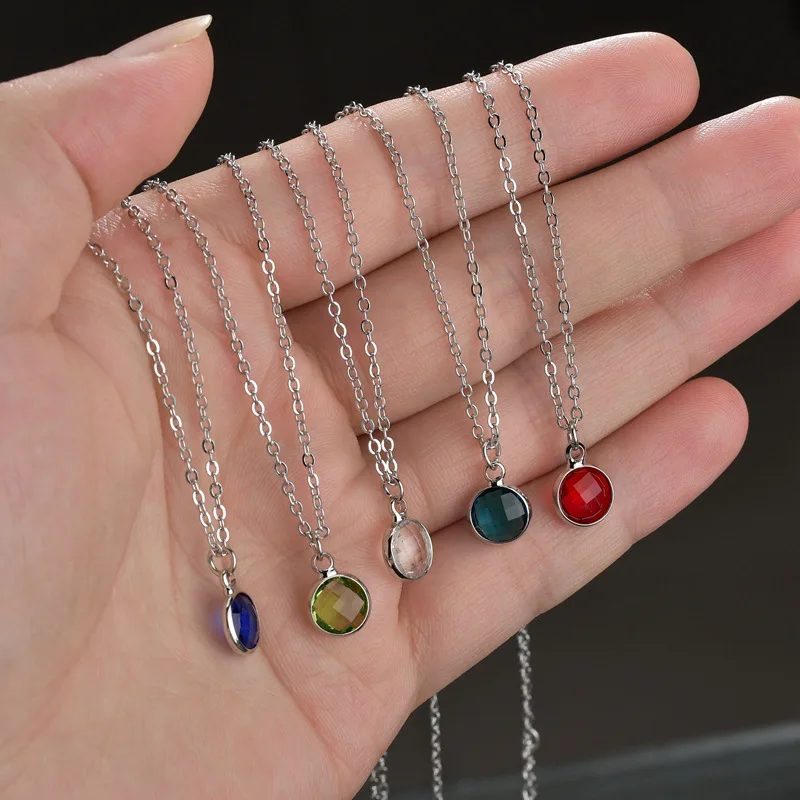 Модные Простые ожерелья подвески по индивидуальному заказу с камнем талисманом