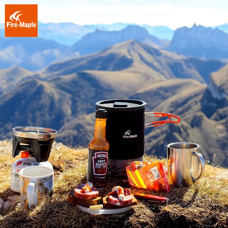 

Fire Maple Star X1 Camping Stoves Outdoor Hiking Cooking System With Stove Heat Exchanger Pot Bowl Portable Gas Burners FMS-X1