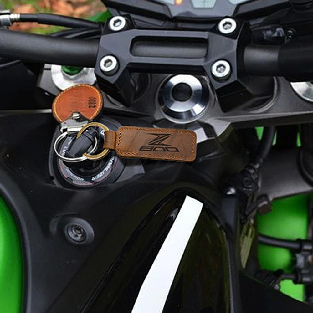 

Motorcycle Cowhide Keychain Key Ring Case for Kawasaki Z800 Ninja Models