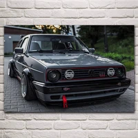 classic golfmk2 custom sports car vehicle fanart posters on the wall picture home living room decoration for bedroom kn419