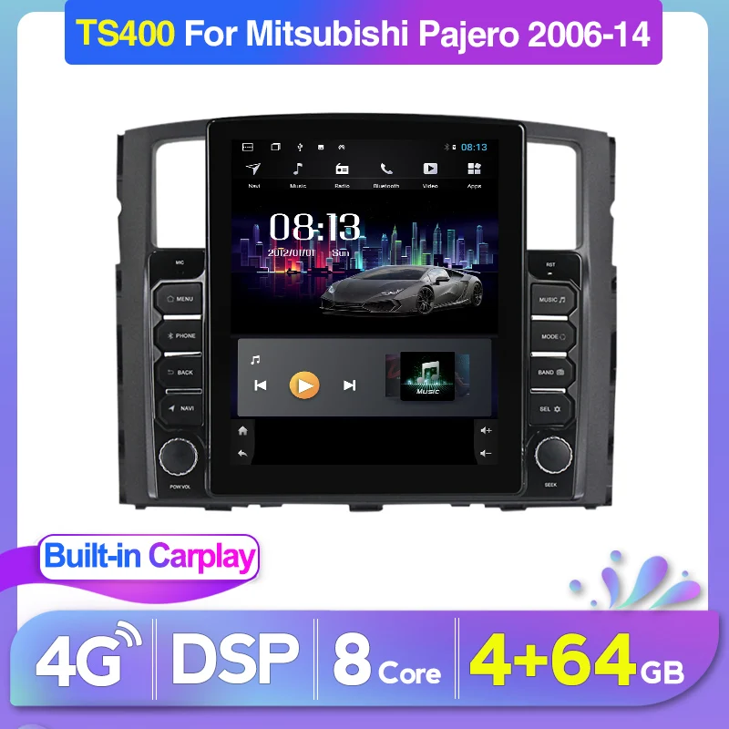 8 ядер 4 Гб + 64 IPS DSP Android для Mitsubishi Pajero V80 V90 2006-2014 мультимедийный видеоплеер