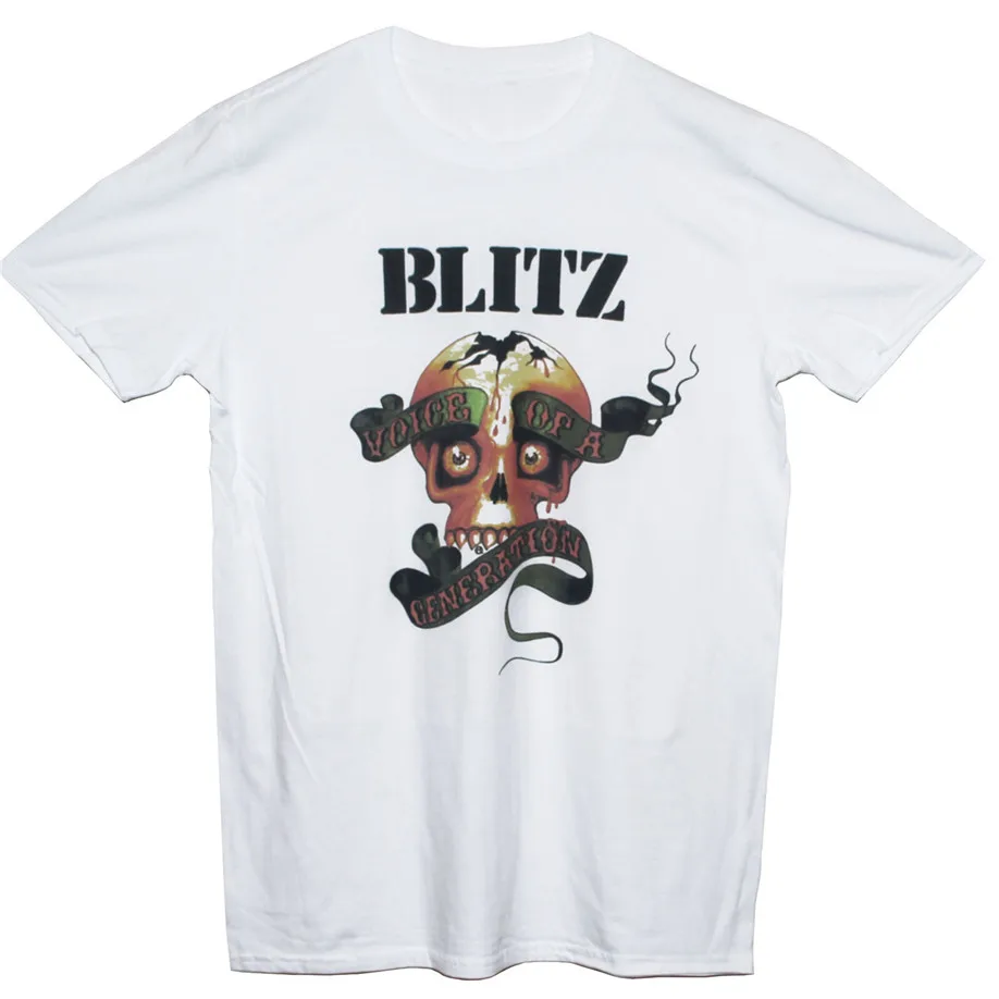 Футболка Blitz Voice Of A Generation панк рок ой! Графический диапазон музыка футболка