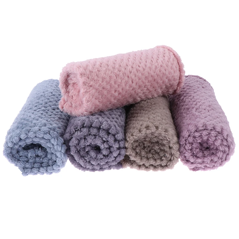 

Flannel Fleece Throw Blanket Soft Travel Blanket Solid Color Bedspread Plush Cover For Bed Sofa Warm Gift