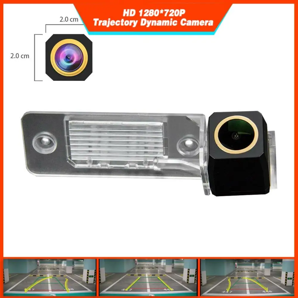 HD 1280x720p камера заднего вида траектория динамическая парковочная линия для VW
