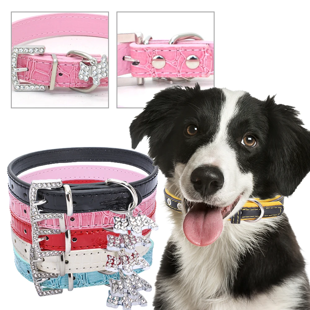 Ошейник Стразы для домашних животных с подвесной биркой ошейники из